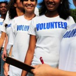 volunteers create identity with custom shirts 